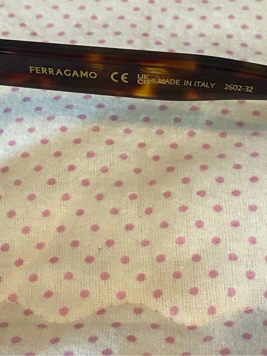 NIB Salvatore Ferragamo Tortoise Rectangle Sunglasses Italy w/Case